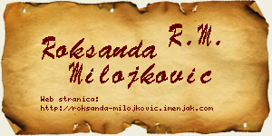 Roksanda Milojković vizit kartica